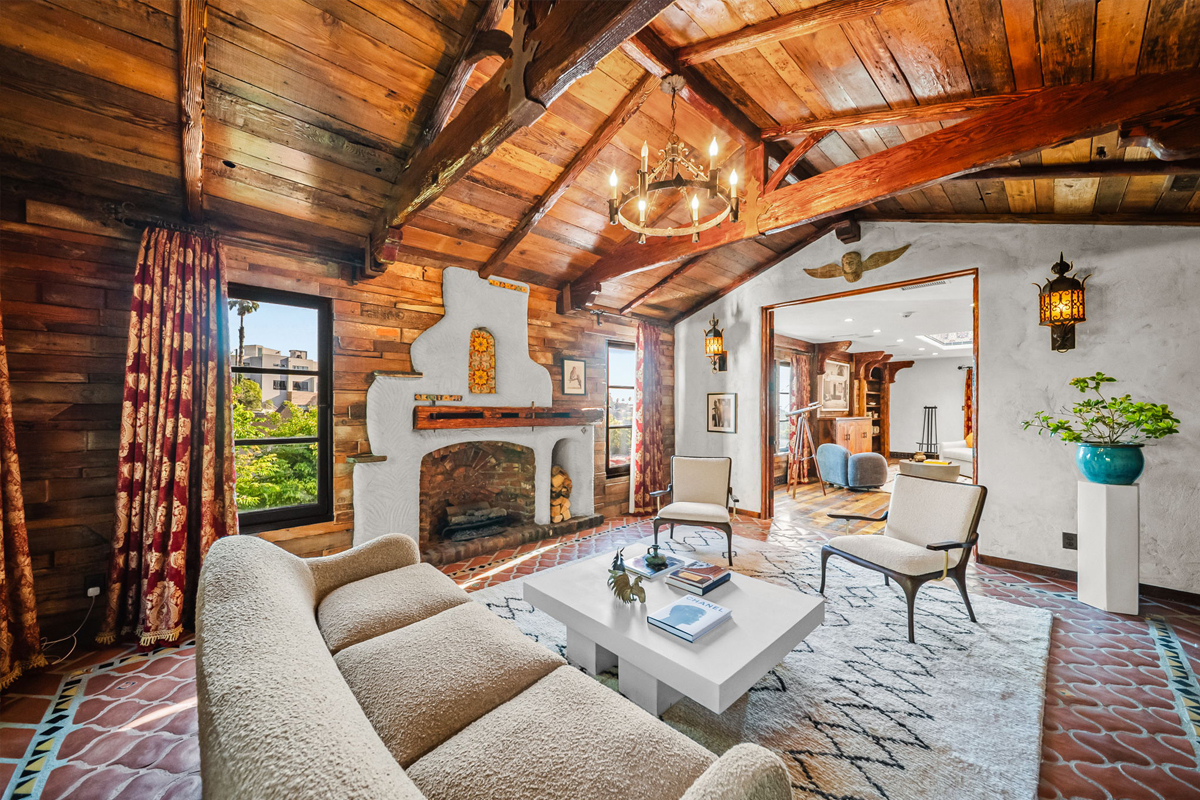 A secondary lounge on the lower floor.