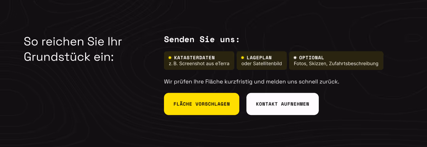 Screenshot eines CTA-Bereichs der Homepage