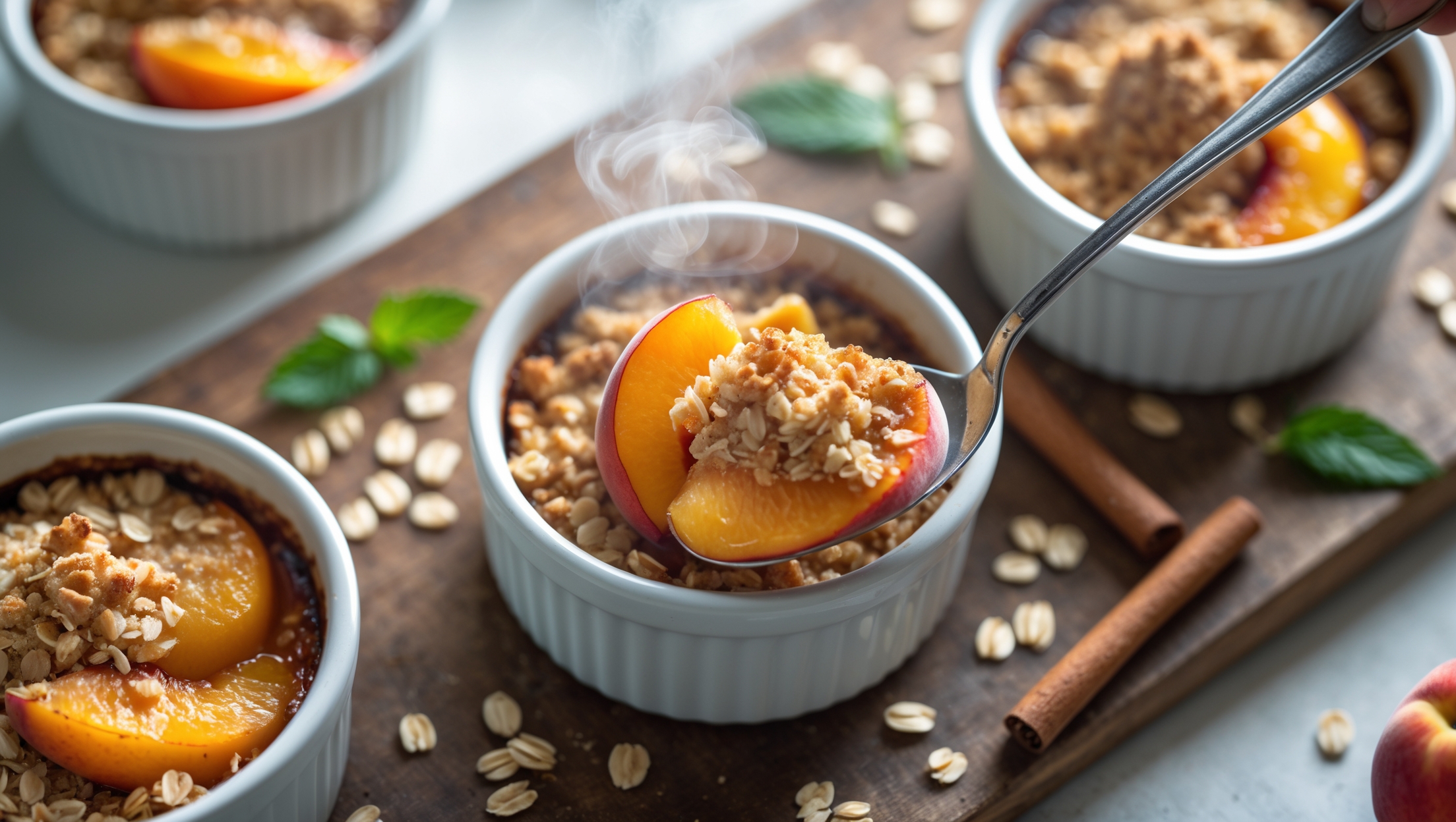 Air Fryer Peach Crumble Recipe