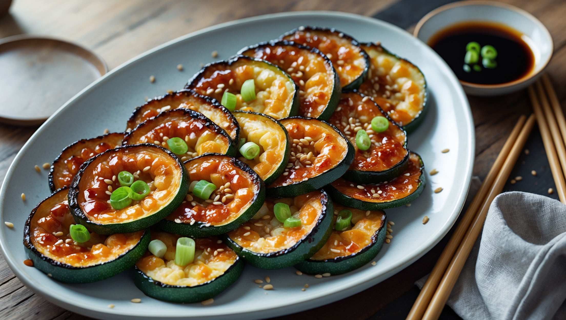 Air Fryer Teriyaki Zucchini Recipe
