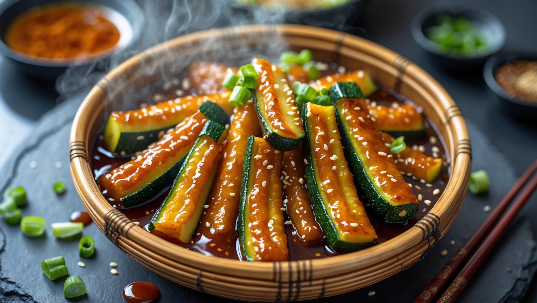 Air Fryer General Tso Zucchini Recipe