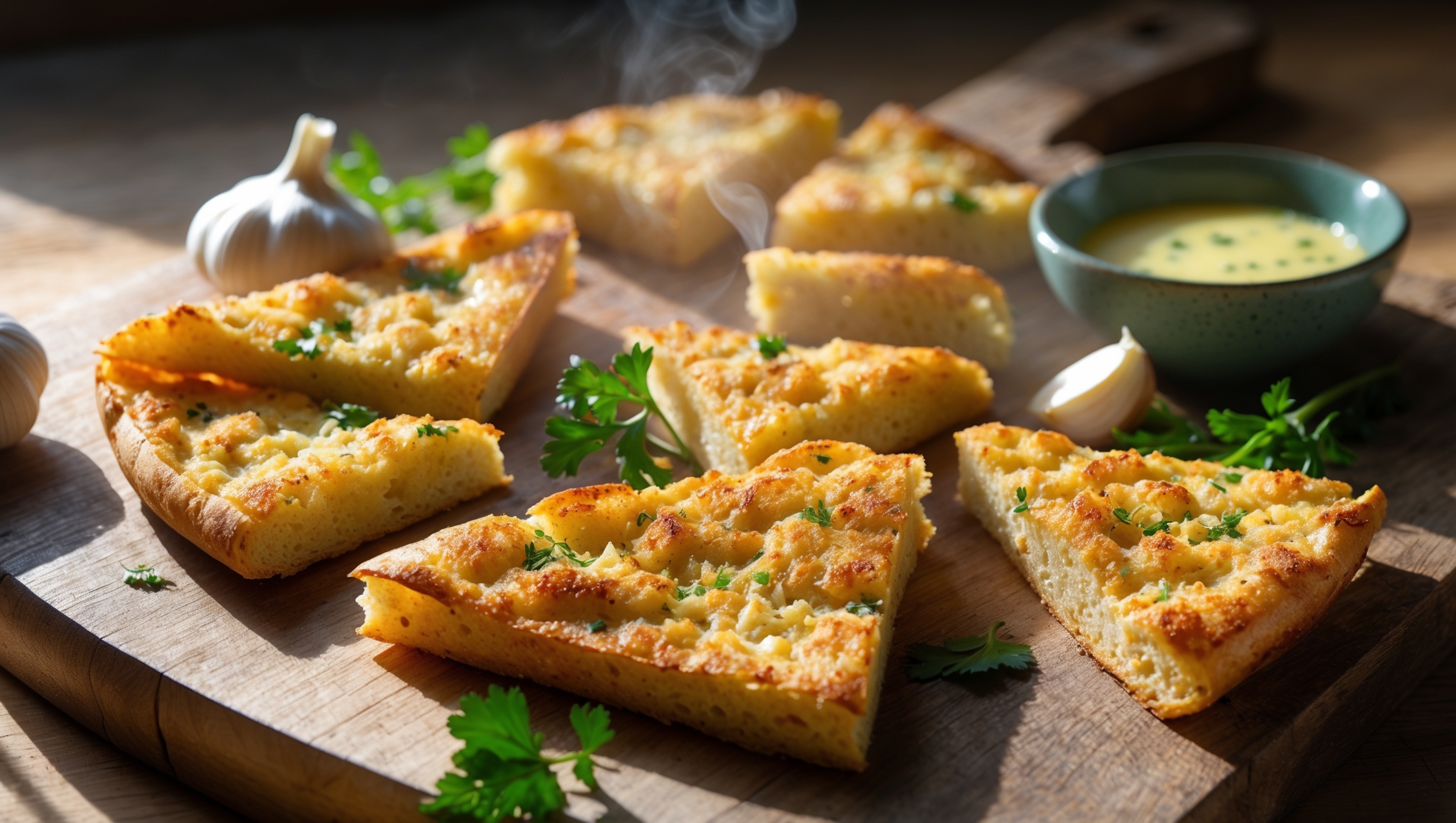 Air Fryer Tortilla Garlic Bread Recipe