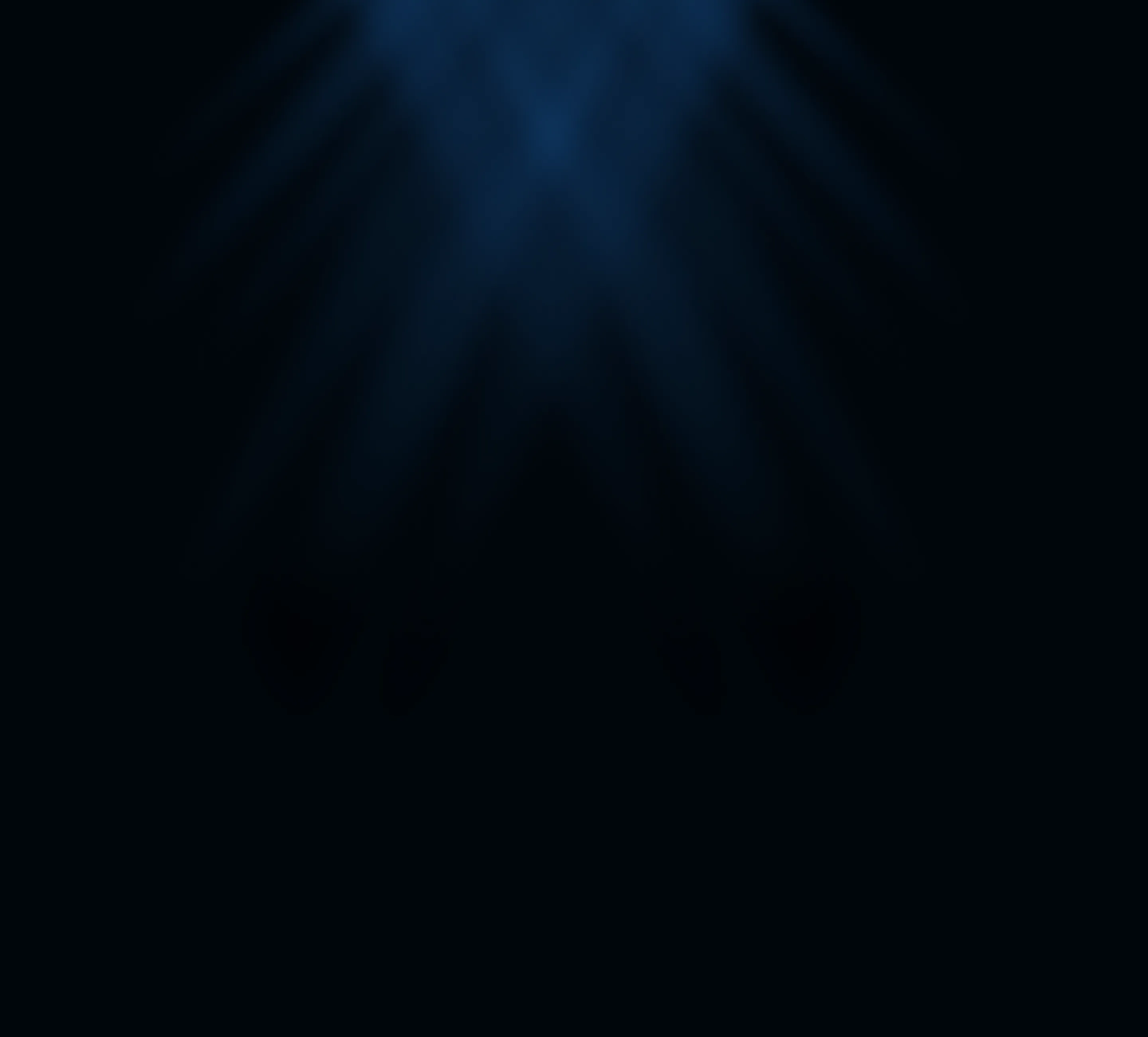 Dark background with subtle blue gradients fading from the top center.