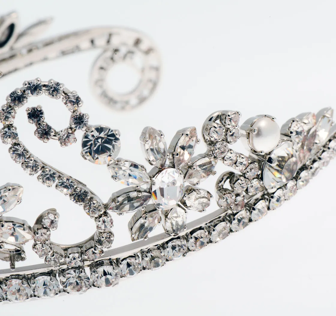 Jewelry with silver finishes.