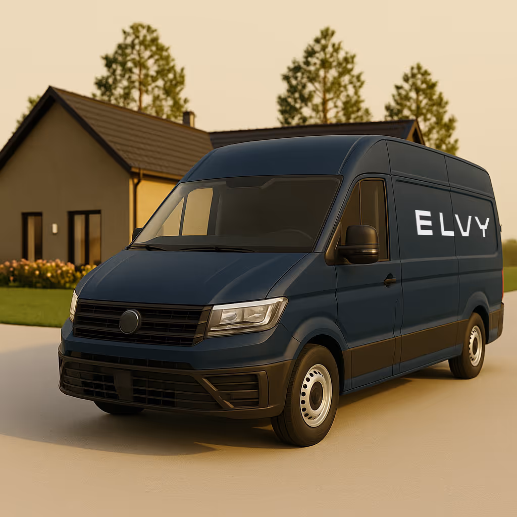 Branded service car illustration