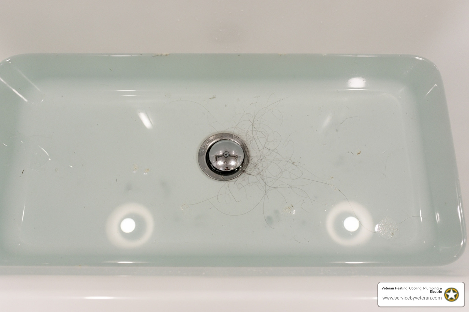 Una bañera con drenaje lento y agua acumulándose alrededor del desagüe - limpieza de desagües en Arvada