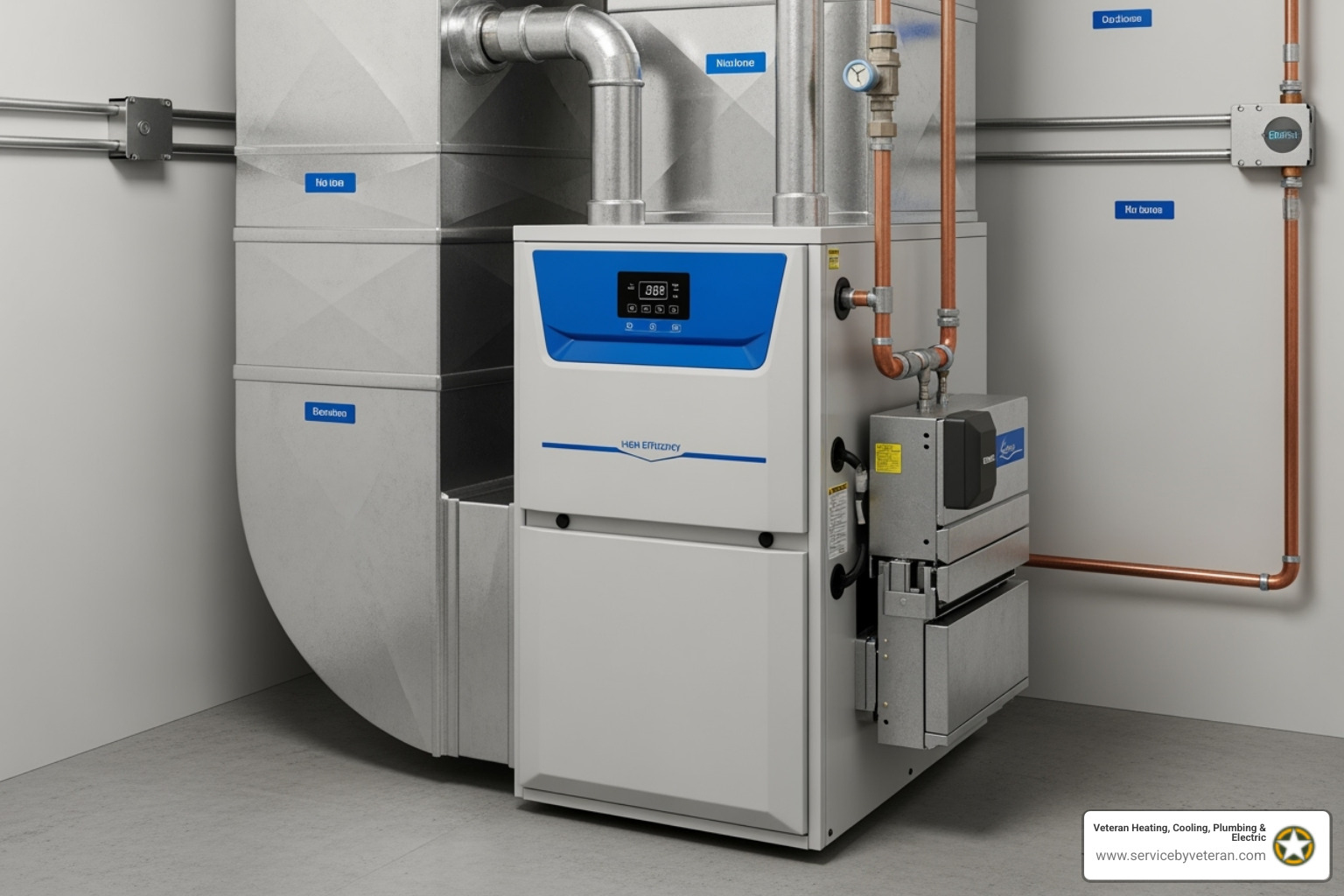 un horno moderno de alta eficiencia - reemplazo de horno