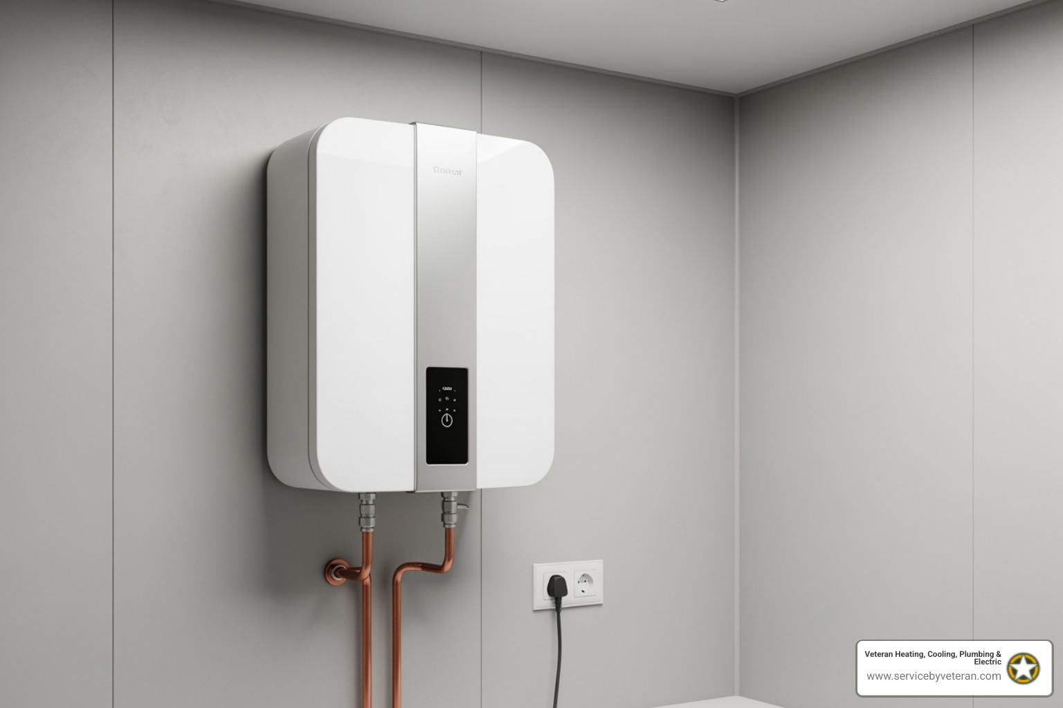 un calentador de agua moderno sin tanque - fontanero littleton