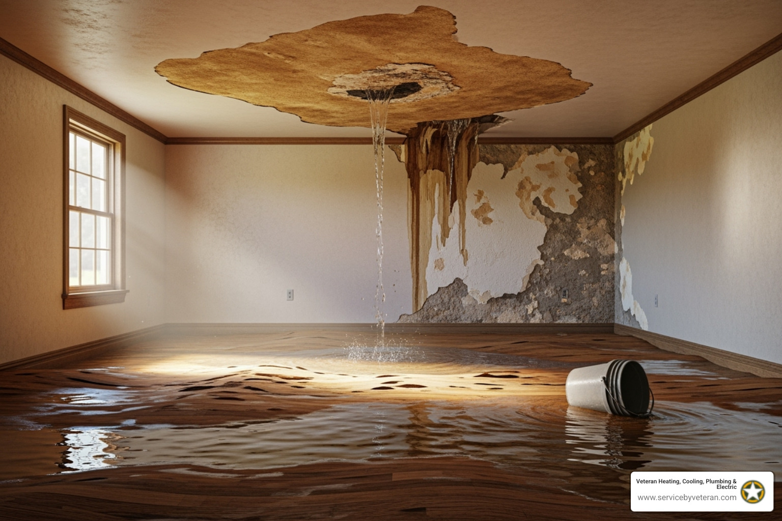 a water leak causing damage in a home - plumber littleton