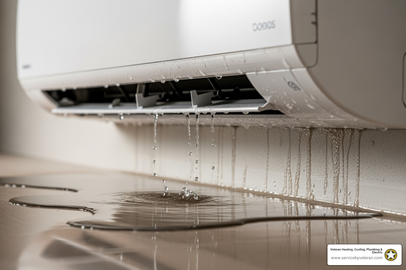 Water leaking from an indoor mini split unit - mini split repair Water leaking from an indoor mini split unit - mini split repair