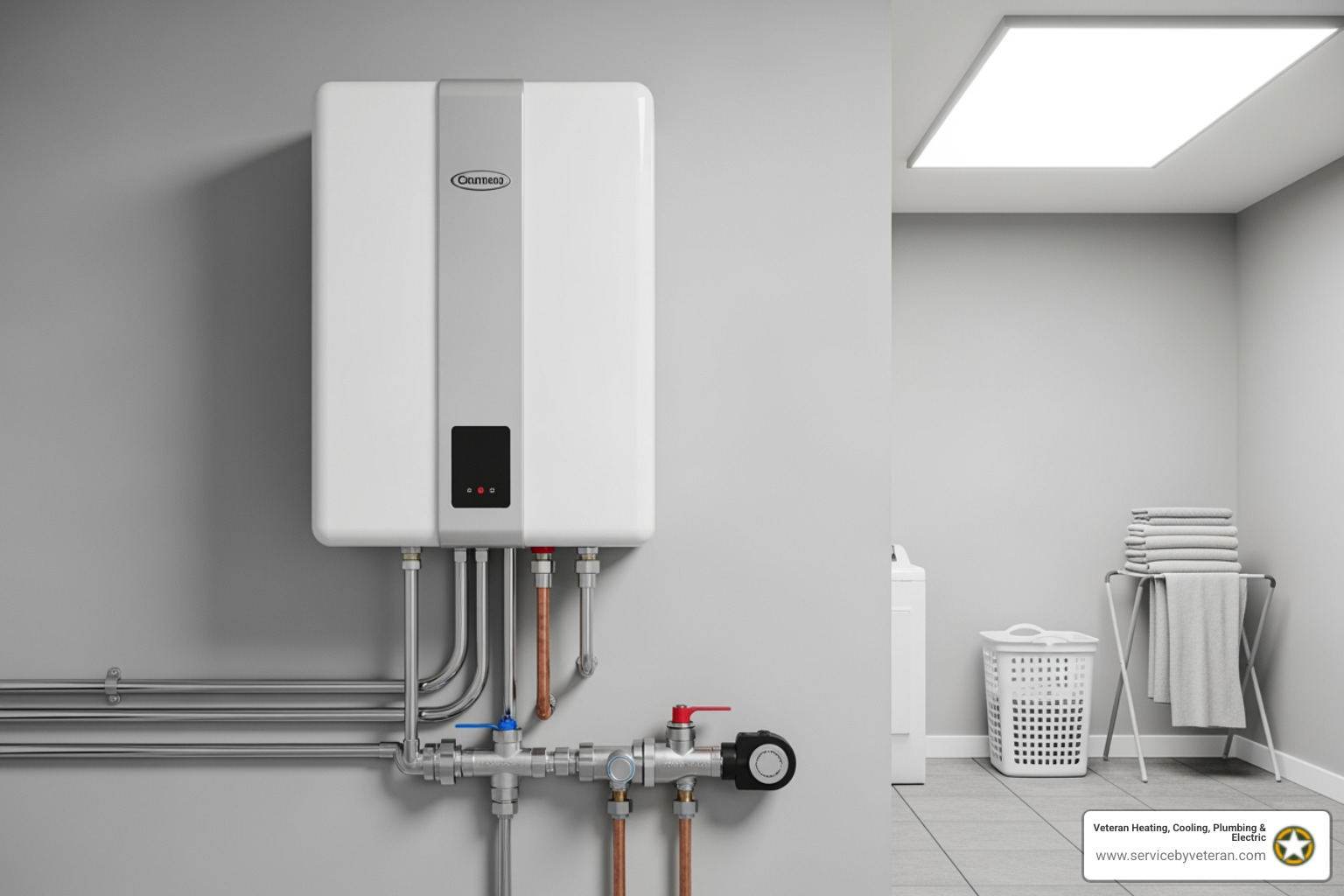 sleek, wall-mounted tankless water heater in a clean utility space - tankless water heater installation service sleek, wall-mounted tankless water heater in a clean utility space - tankless water heater installation service