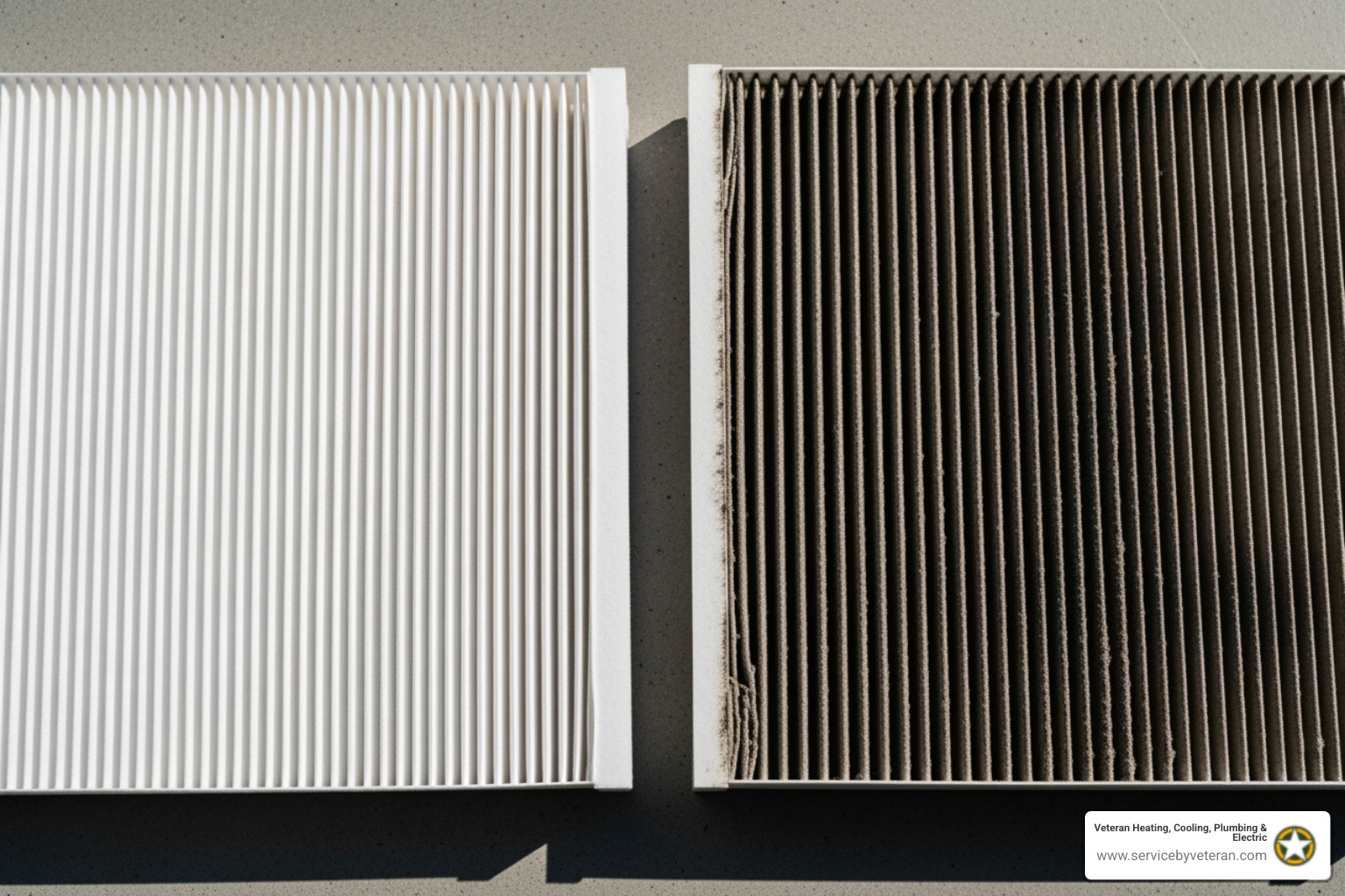 clean air filter held next to a dirty one - heat pump maintenance clean air filter held next to a dirty one - heat pump maintenance