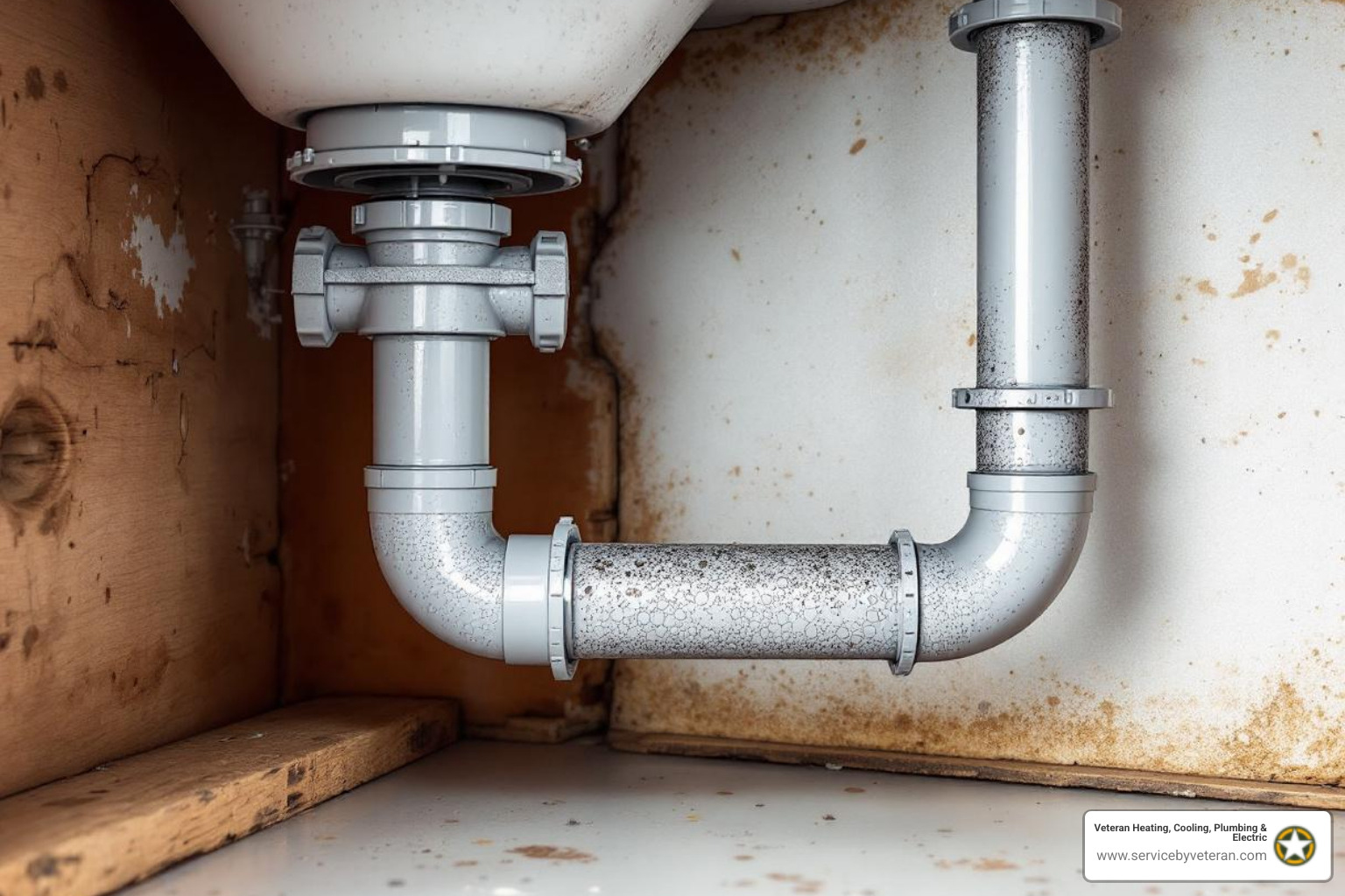 Infographic showing the home plumbing drainage system, including how water flows from fixtures through drain pipes to the main sewer line, common clog points in kitchen sinks, bathroom drains, and main sewer lines, and warning signs like slow draining, gurgling sounds, and sewage odors - clogged drain aurora co