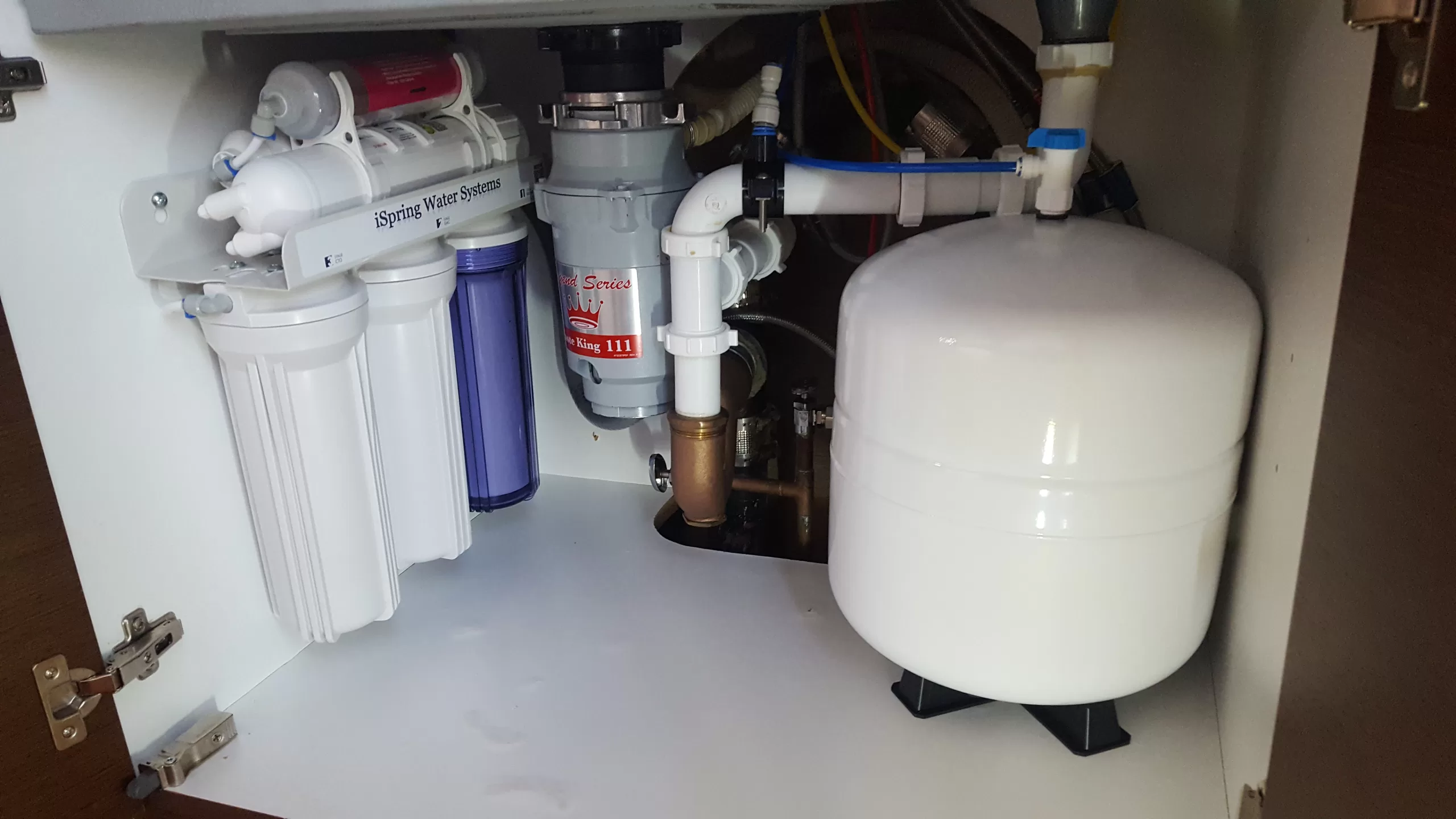 iSpring Water Systems under-sink setup.