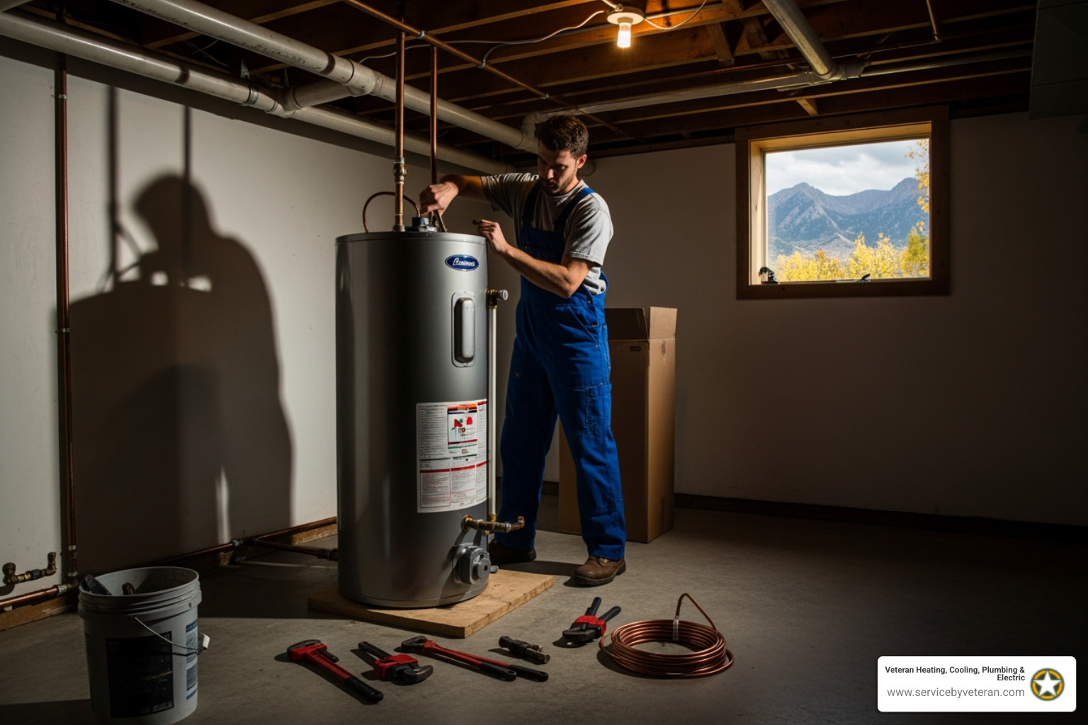 Find a plumber to change out my water heater this week in Golden.