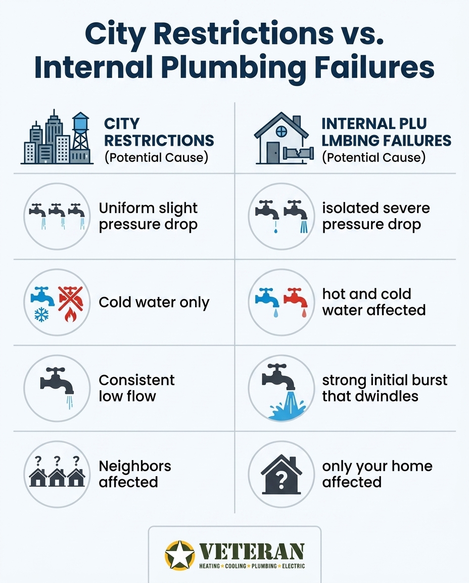 City Restrictions vs. Internal Plumbing Failures