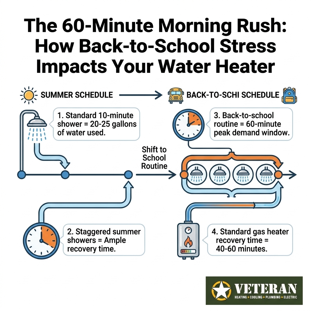 The 60-Minute Morning Rush: How Back-to-School Stress Impacts Your Water Heater