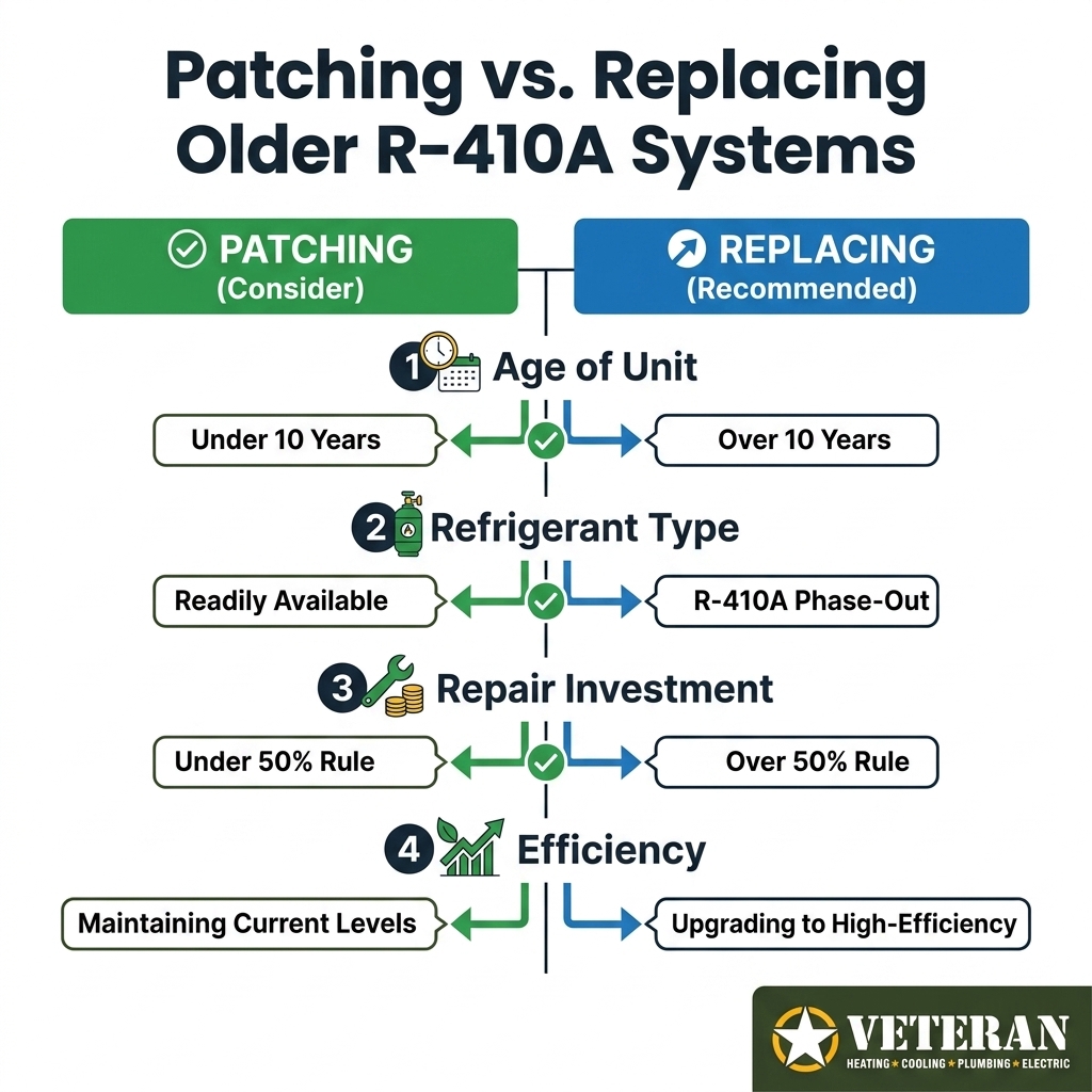 Patching vs. Replacing Older R-410A Systems