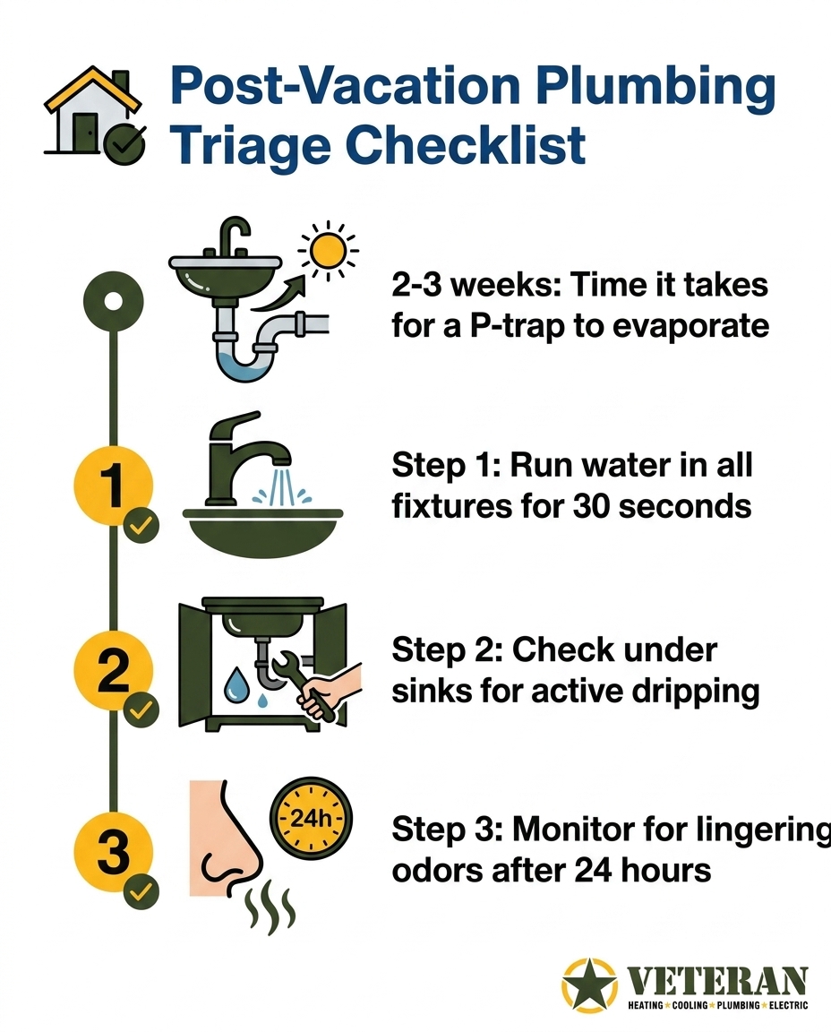 Post-Vacation Plumbing Triage Checklist