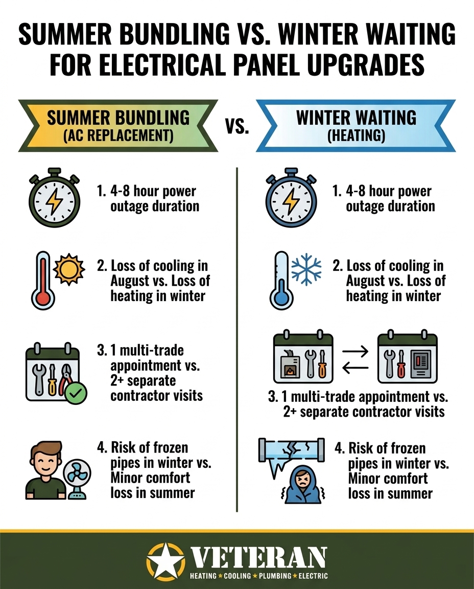Summer Bundling vs. Winter Waiting for Electrical Panel Upgrades