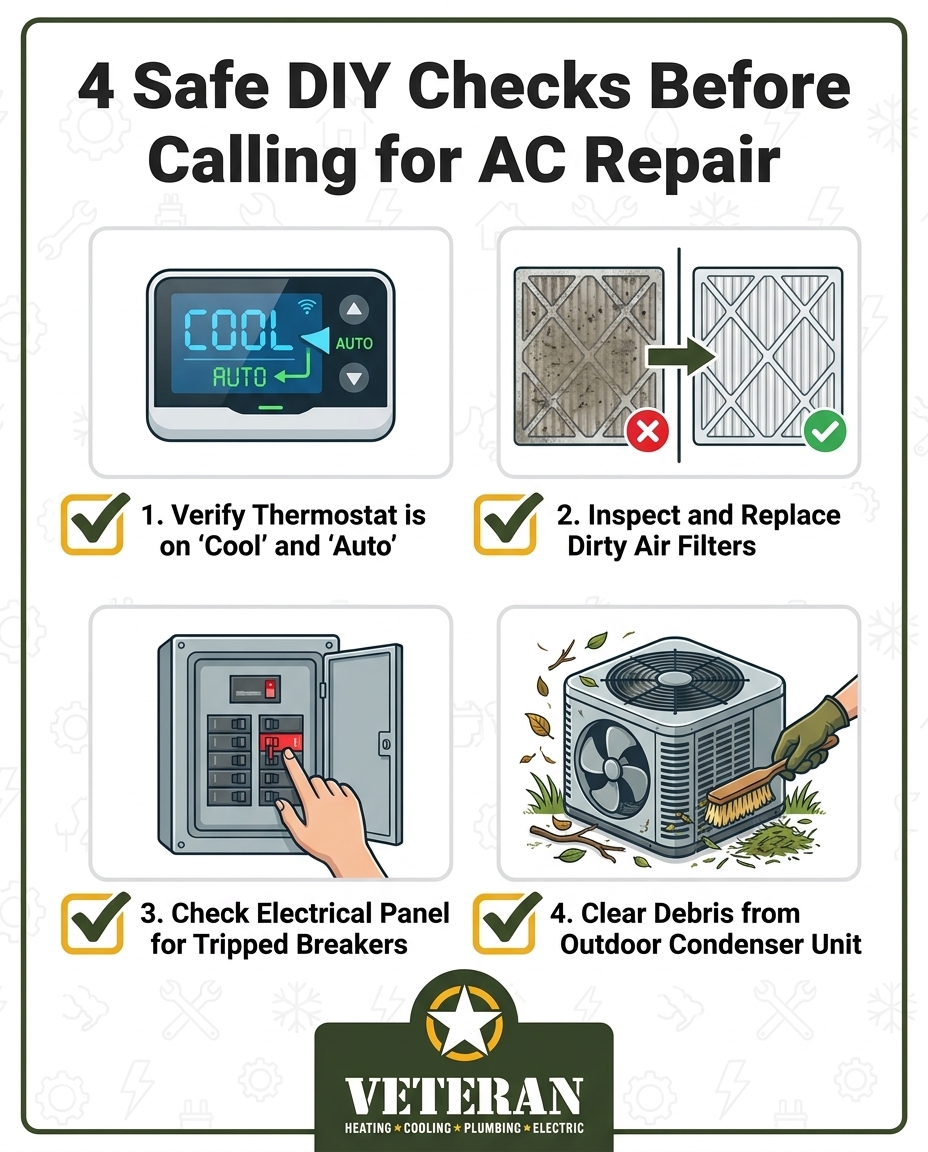 4 Safe DIY Checks Before Calling for AC Repair