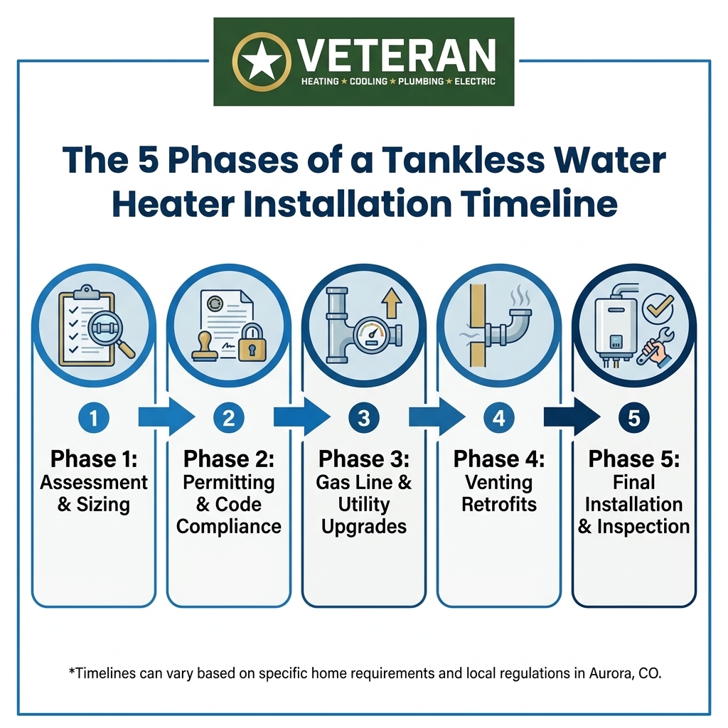 The 5 Phases of a Tankless Water Heater Installation Timeline