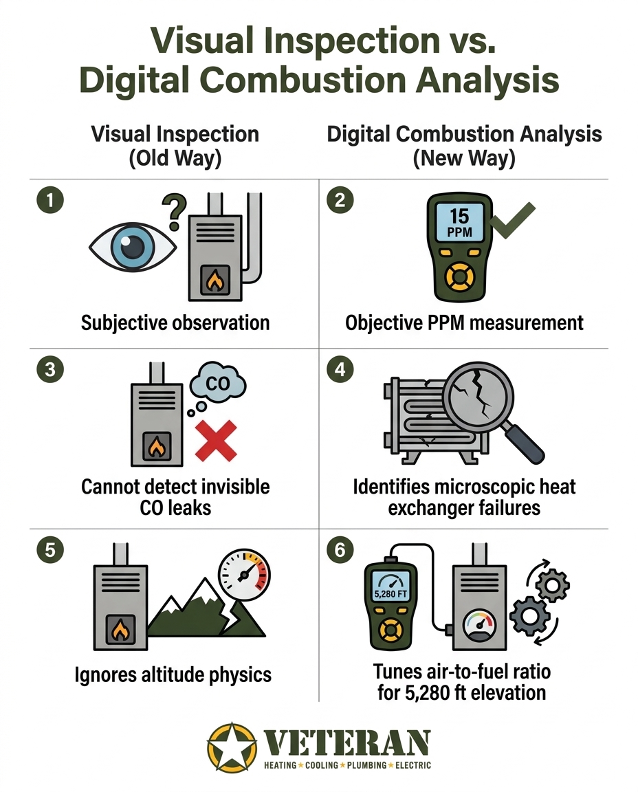 Visual Inspection vs. Digital Combustion Analysis