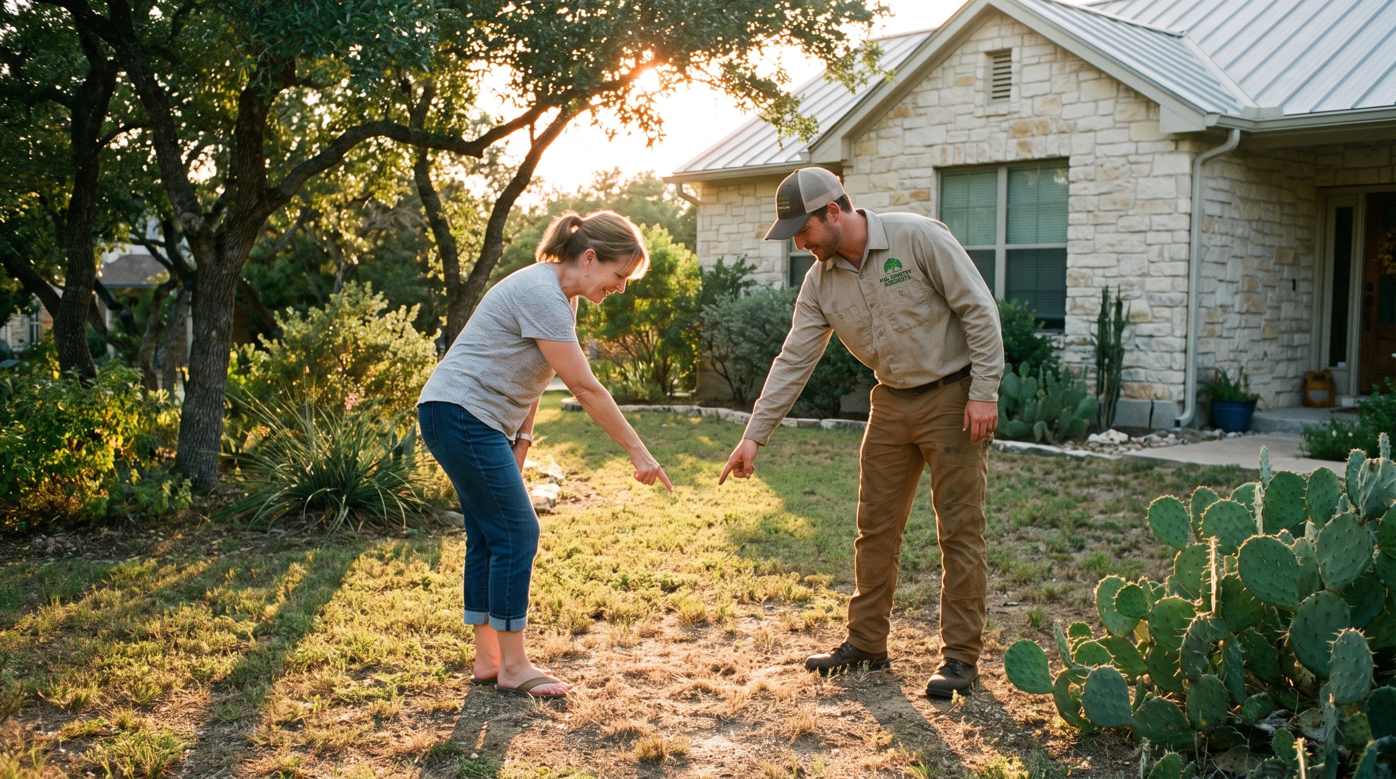 Planting a new tree in an Austin Texas yard in fall