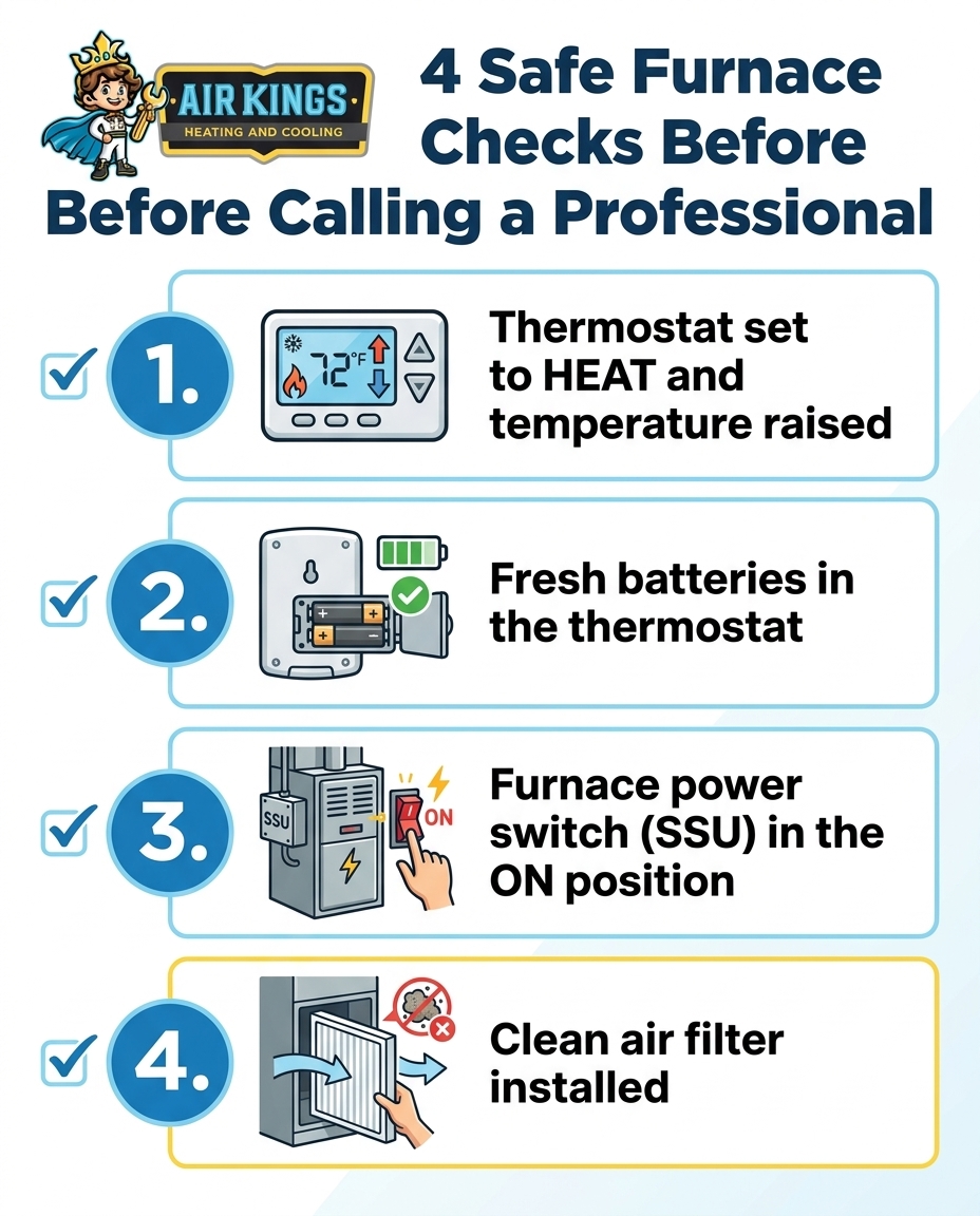 4 Safe Furnace Checks Before Calling a Professional