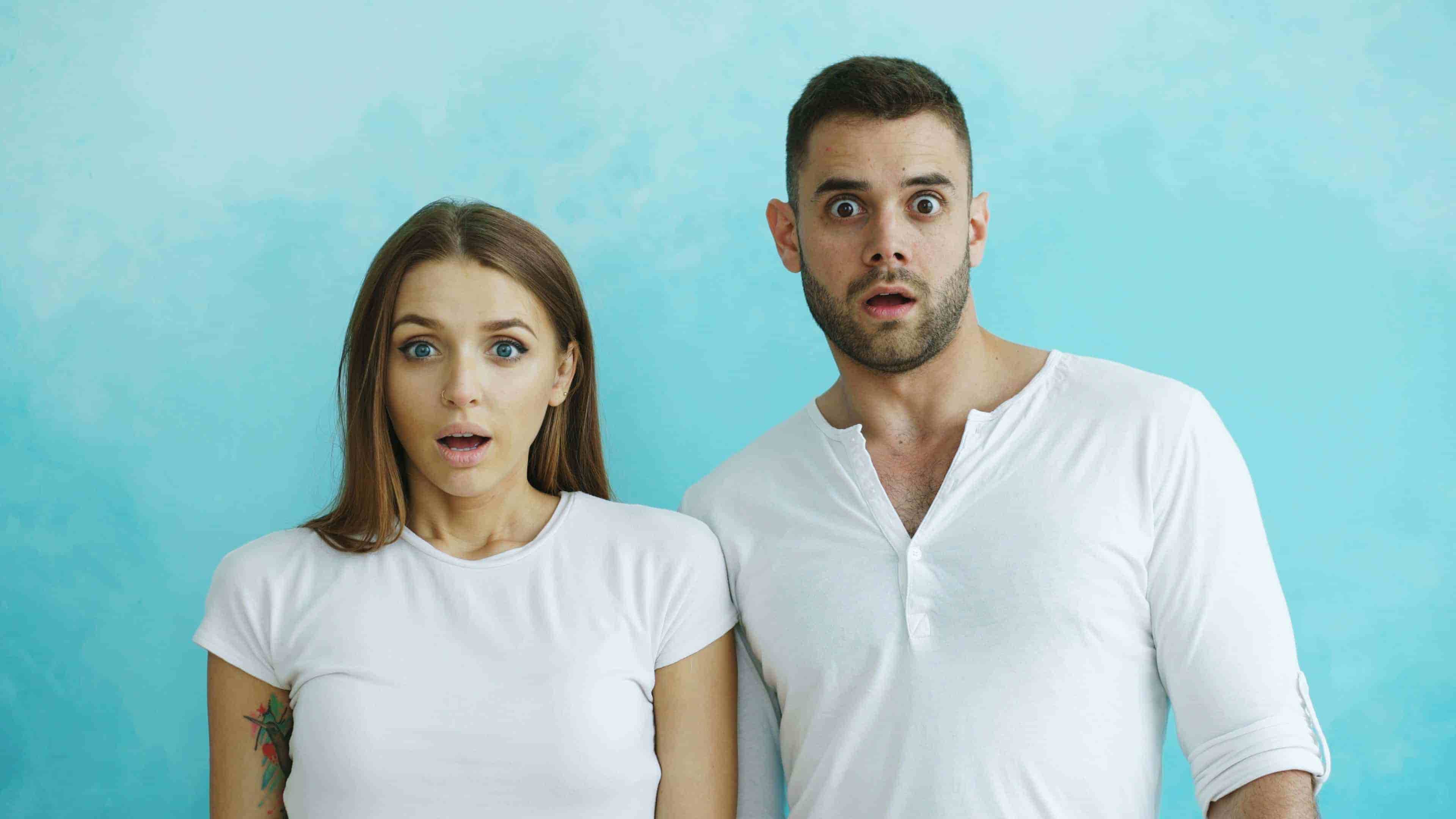 Water.Day_woman and man frightened and speechless