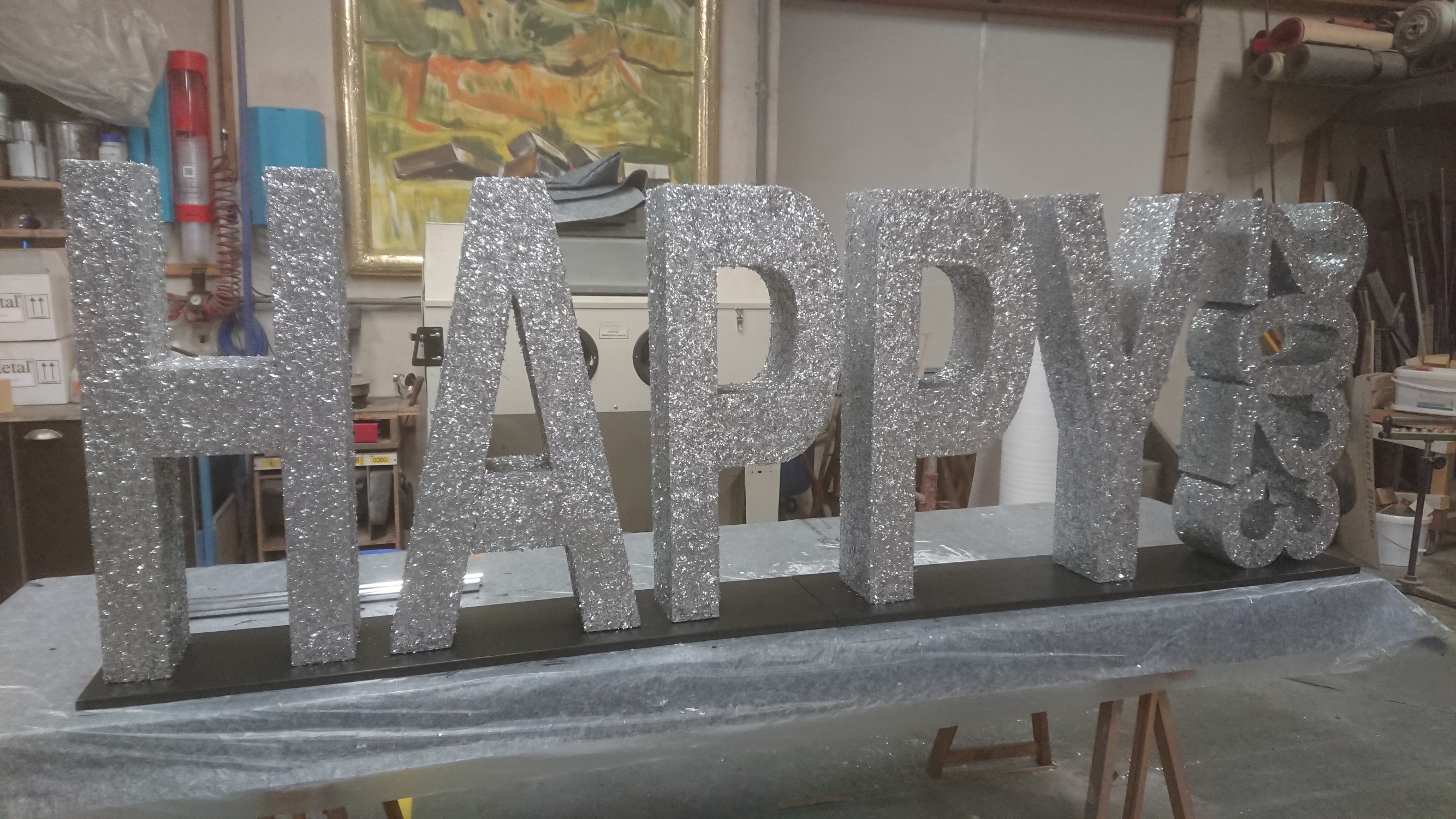 EPS mit Silber Glitzer