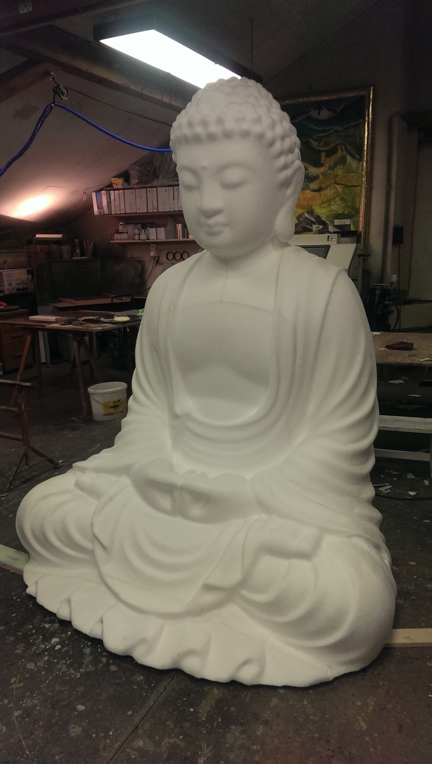 Buddha 2.5m hoch aus EPS roh