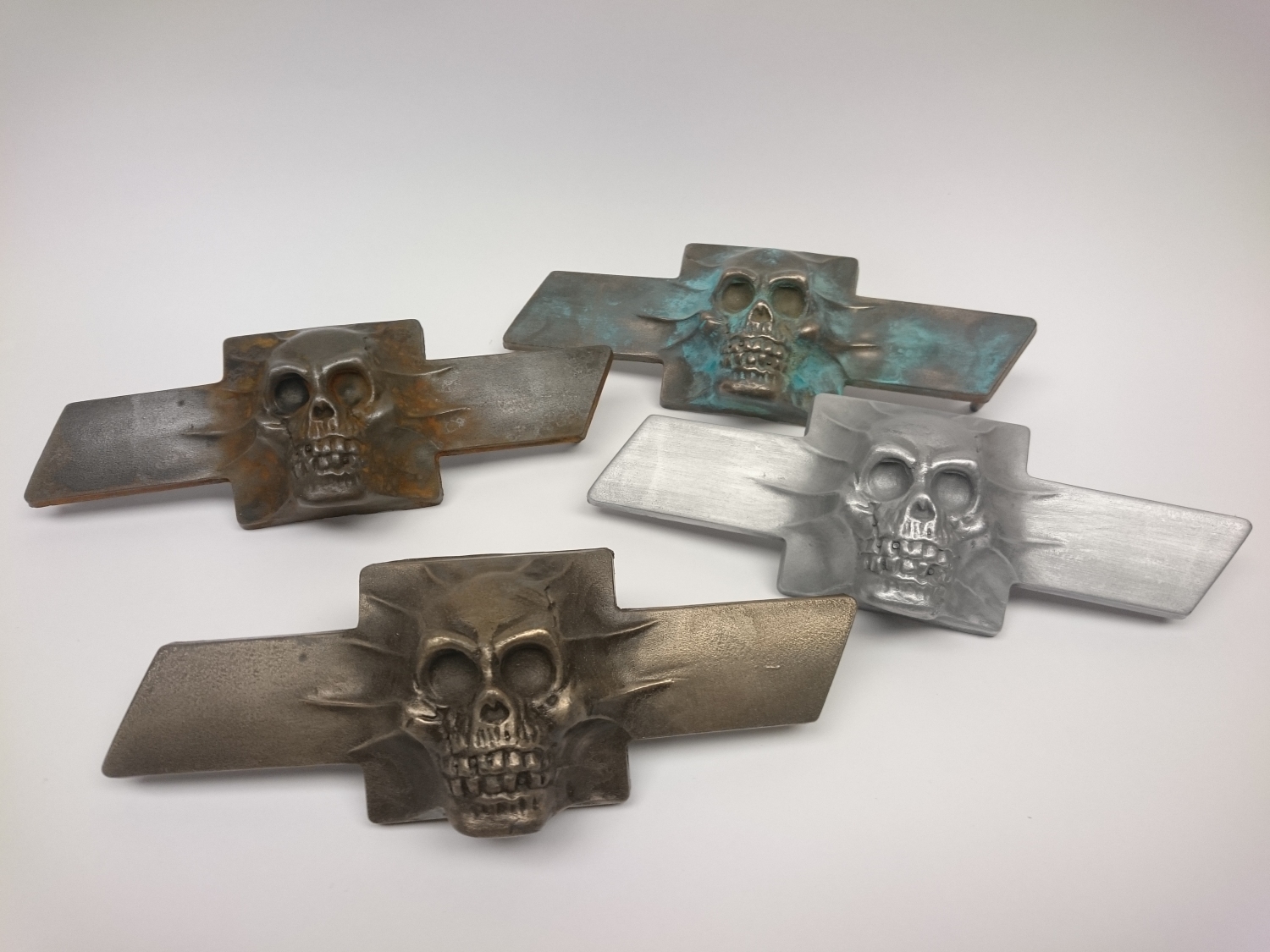 Bronze, Eisen und Alu gegossen in Silikonform