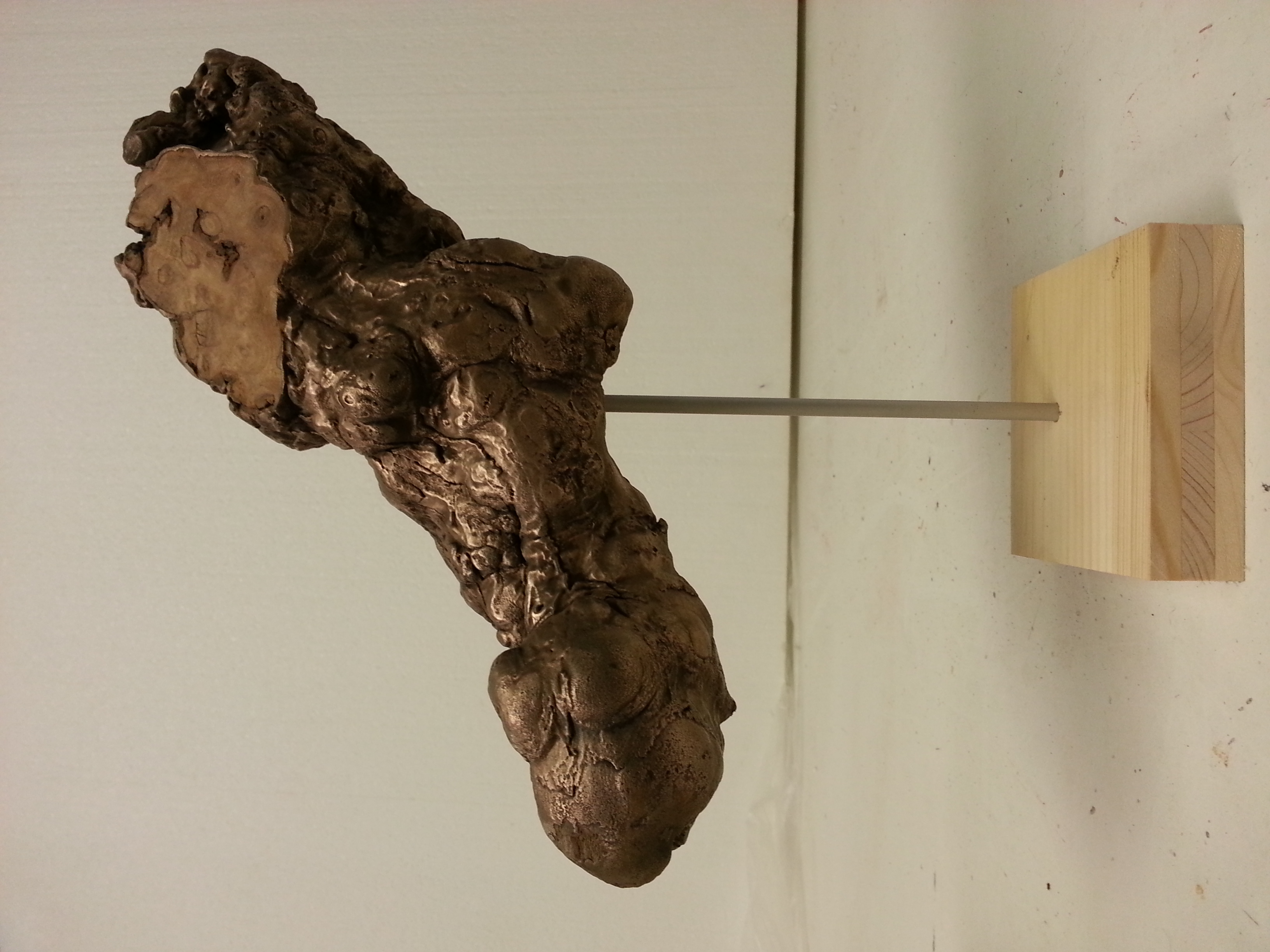 Bronze auf Wurzelholz