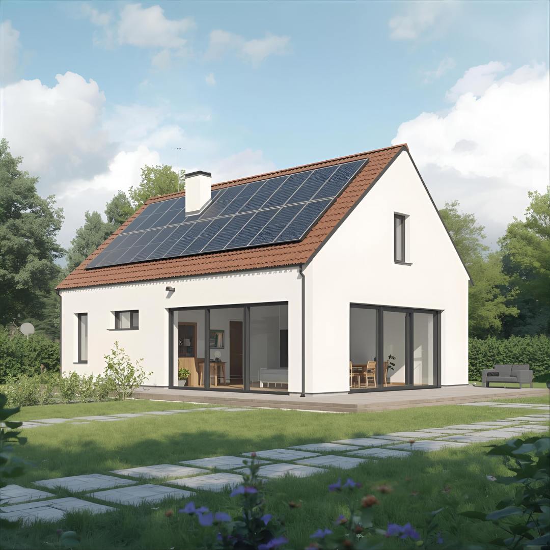 image of solar panels on rooftops
