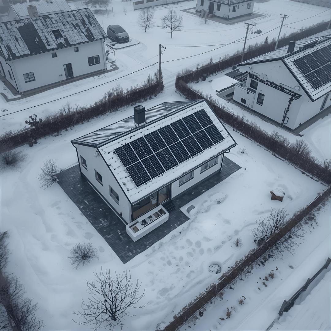 image of solar panels on rooftops