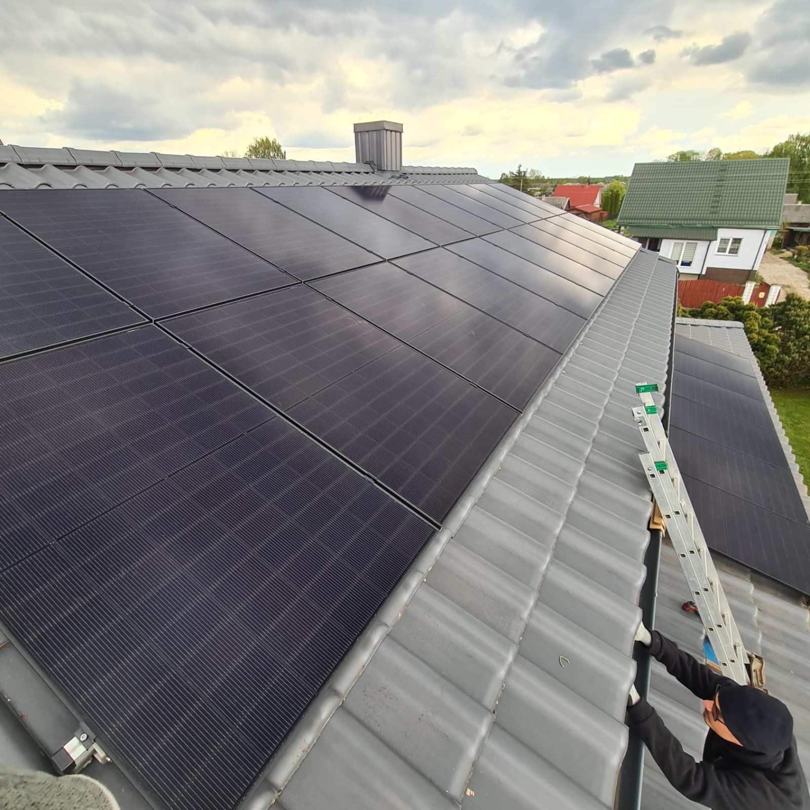 image of solar panels on rooftops