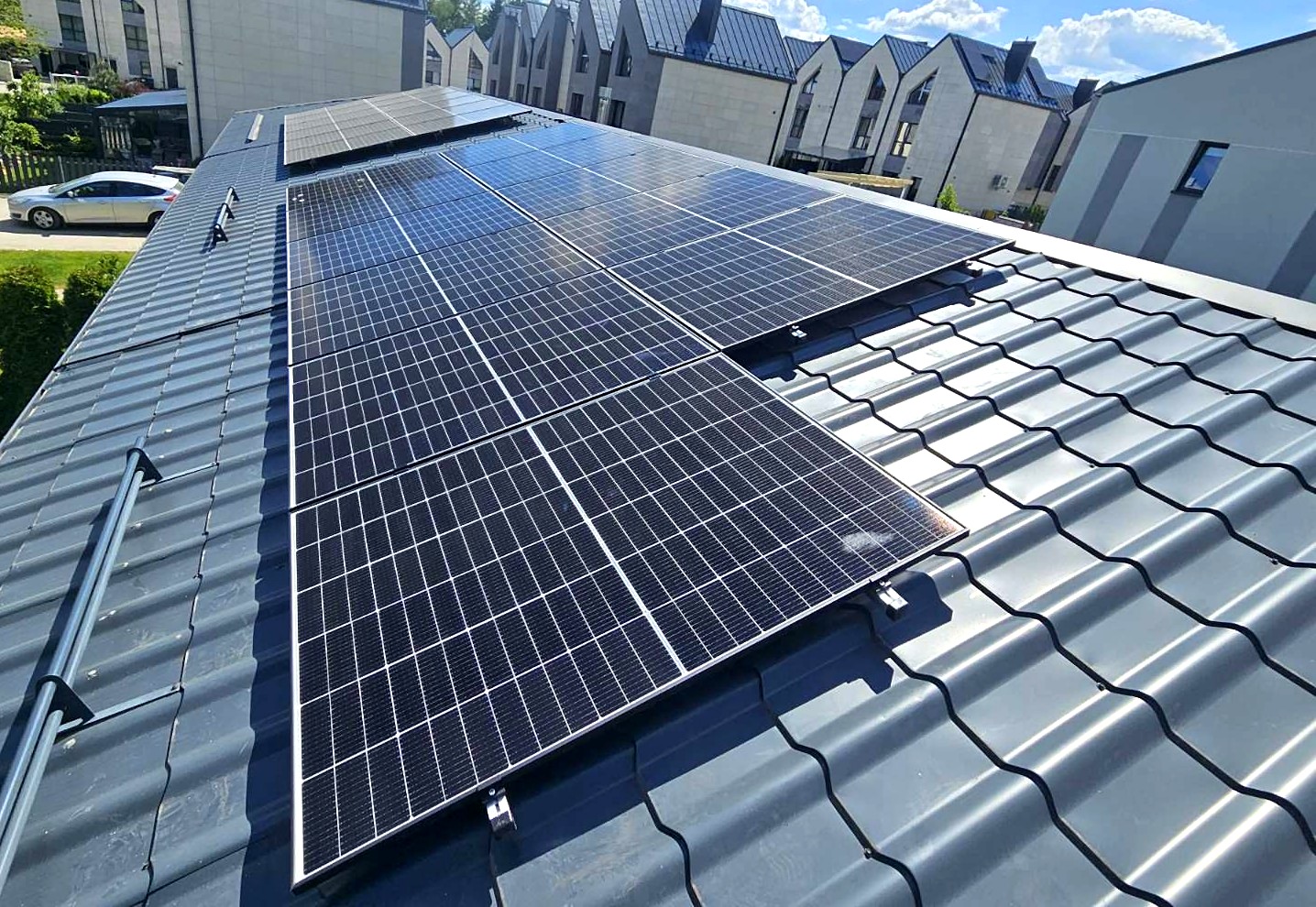 image of solar panels on rooftops