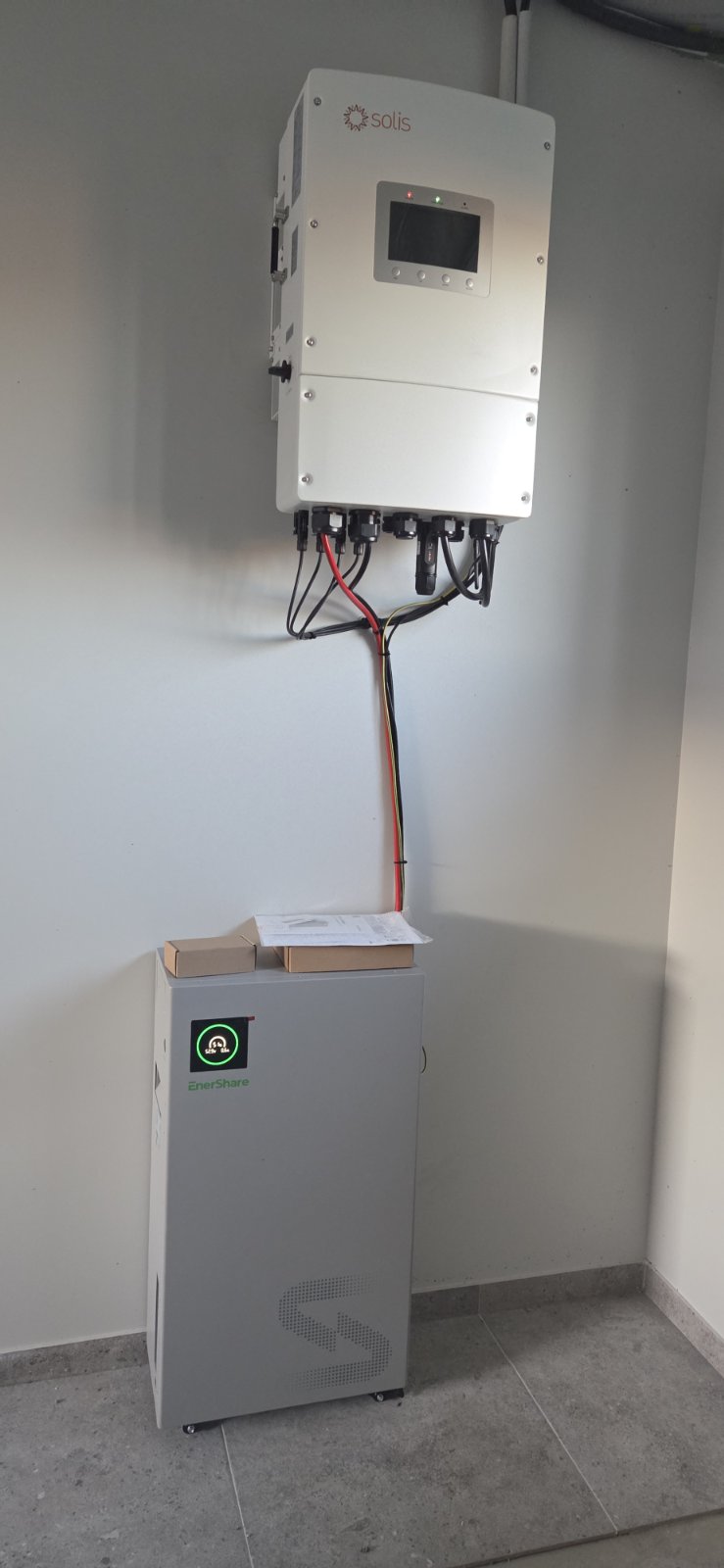 solar-powered storage units in outdoor setting