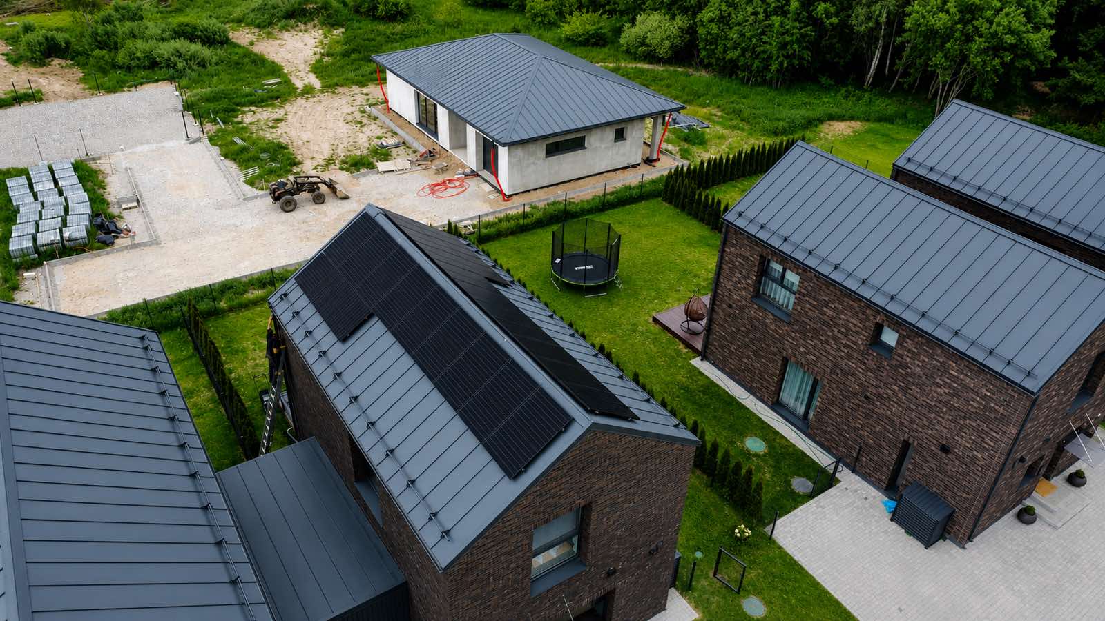 image of solar panels on rooftops