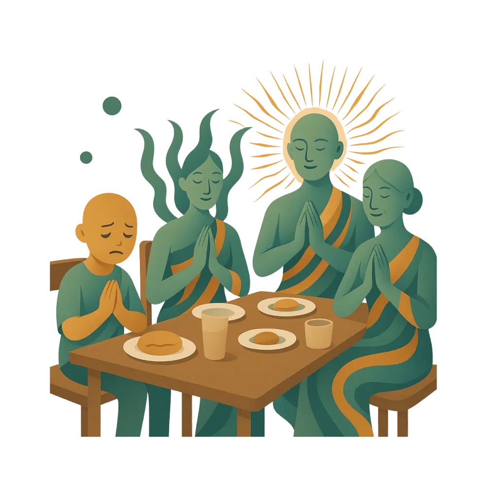 Illustration einer Familie mit konfliktgeladener Stimmung.