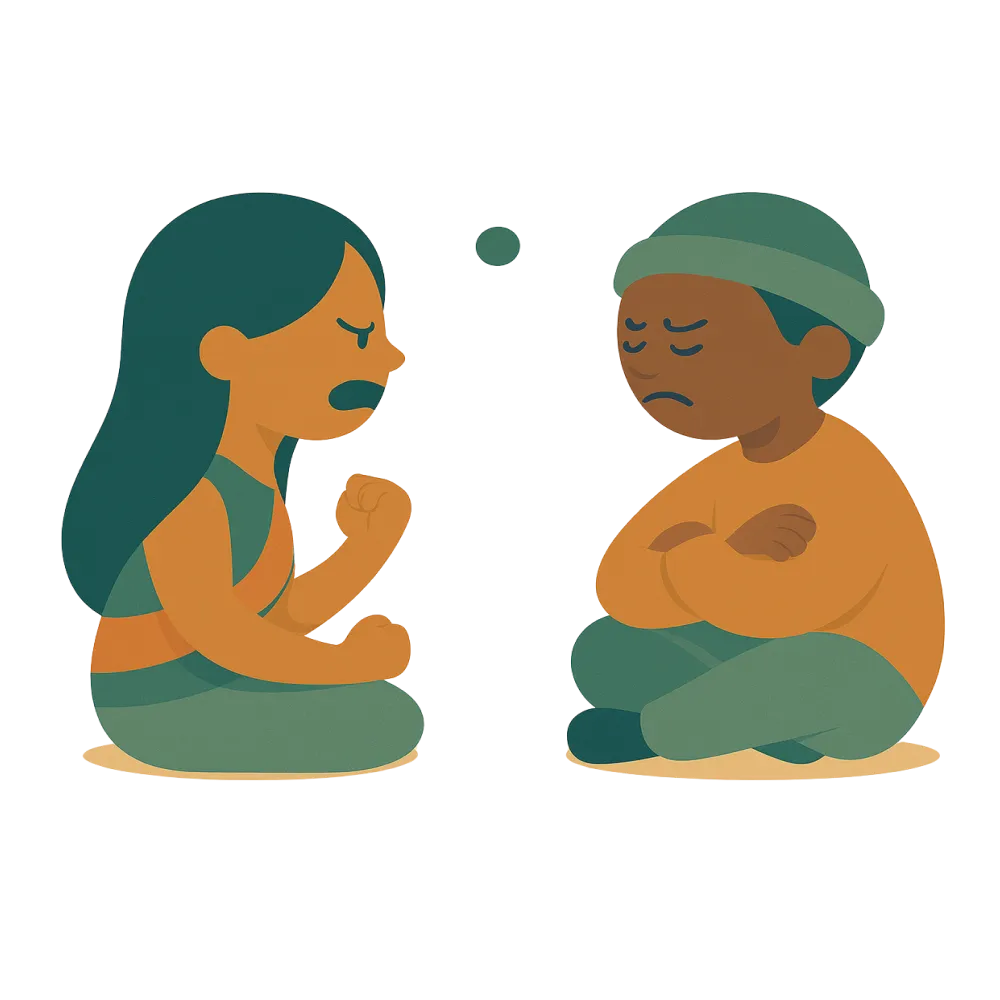 Illustration eines Paares, das sich streitet.