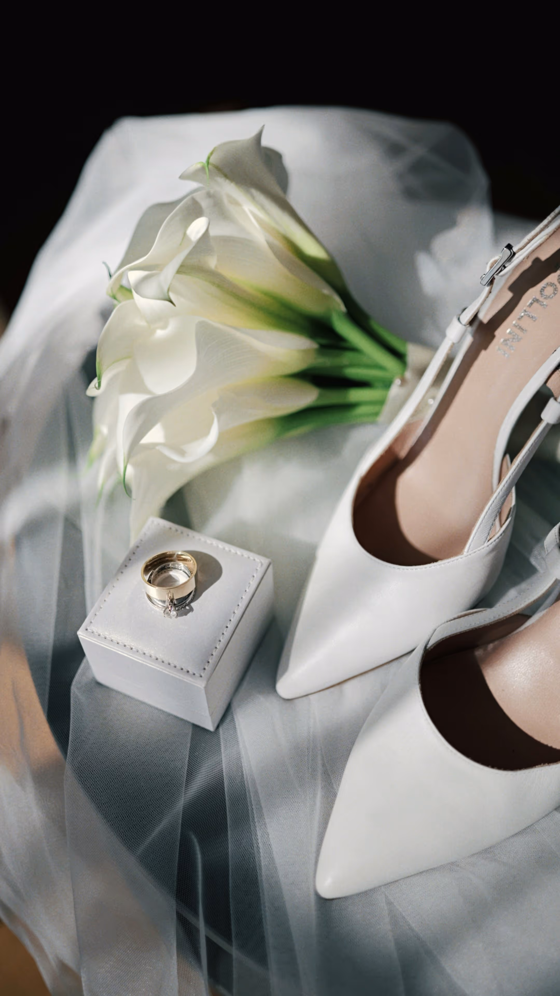 Bridal essentials on their wedding day