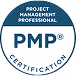 PMP (Project Management Professional) certification badge.