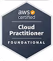 AWS Certified Cloud Practitioner Foundational badge – Certification emblem.