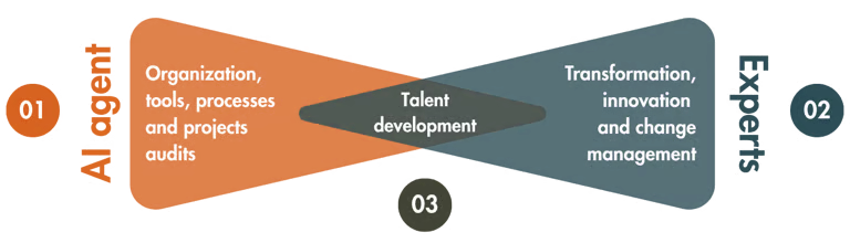 3 steps graph of Spentia's process