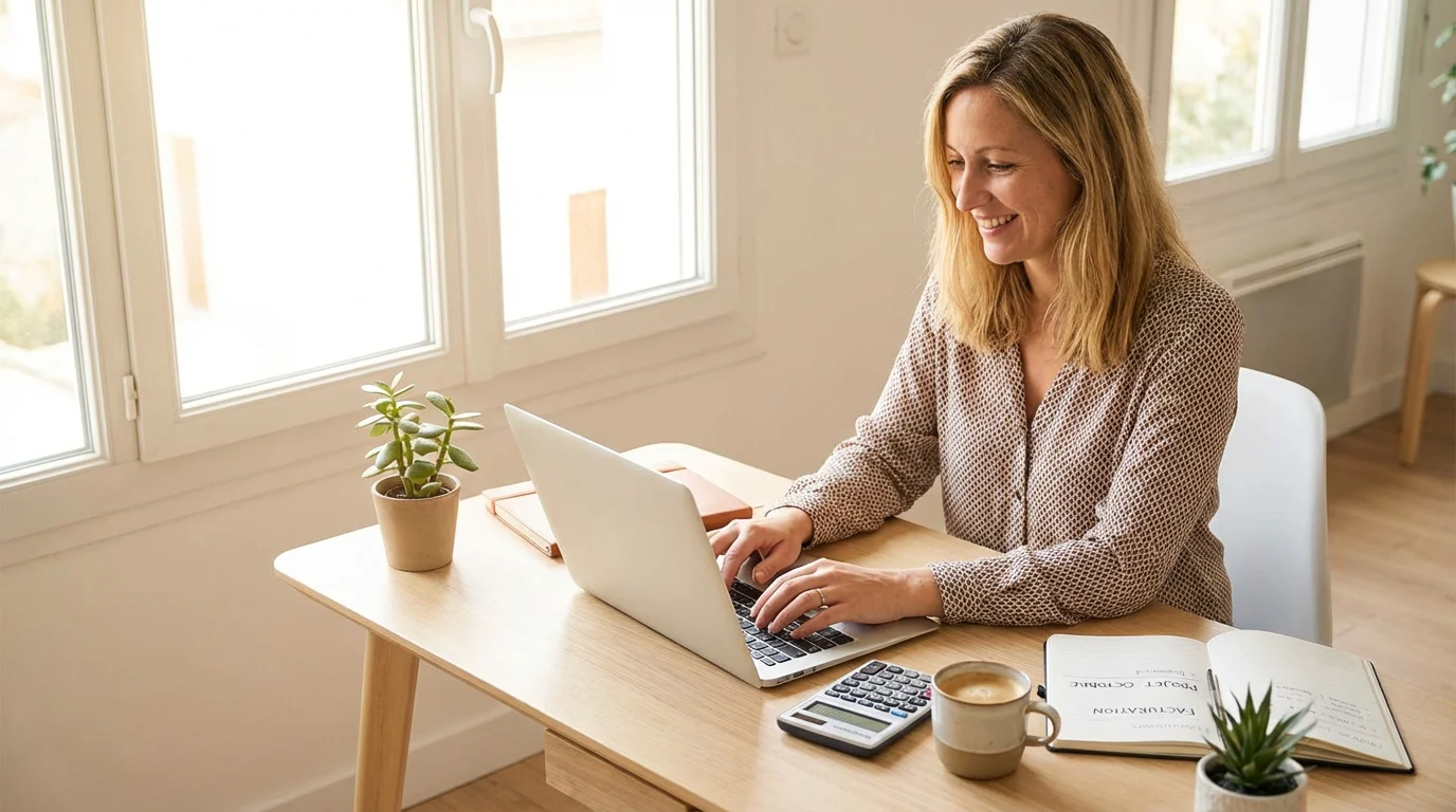 Freelance européen calculant son TJM à son bureau
