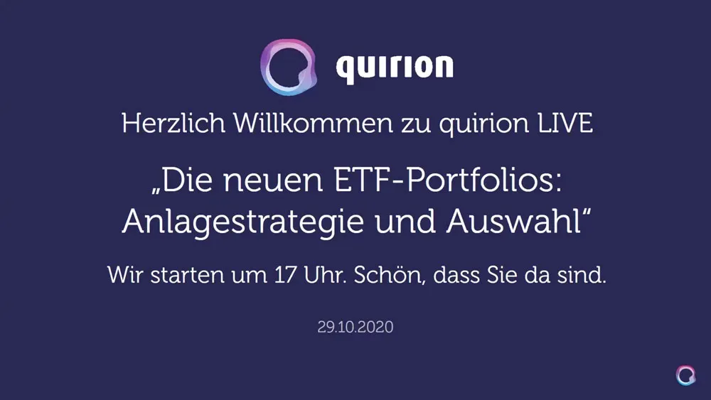 Aufzeichnung: quirion LIVE am 29.10.2020