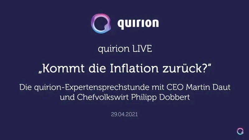 Aufzeichnung: quirion LIVE am 29.04.2021