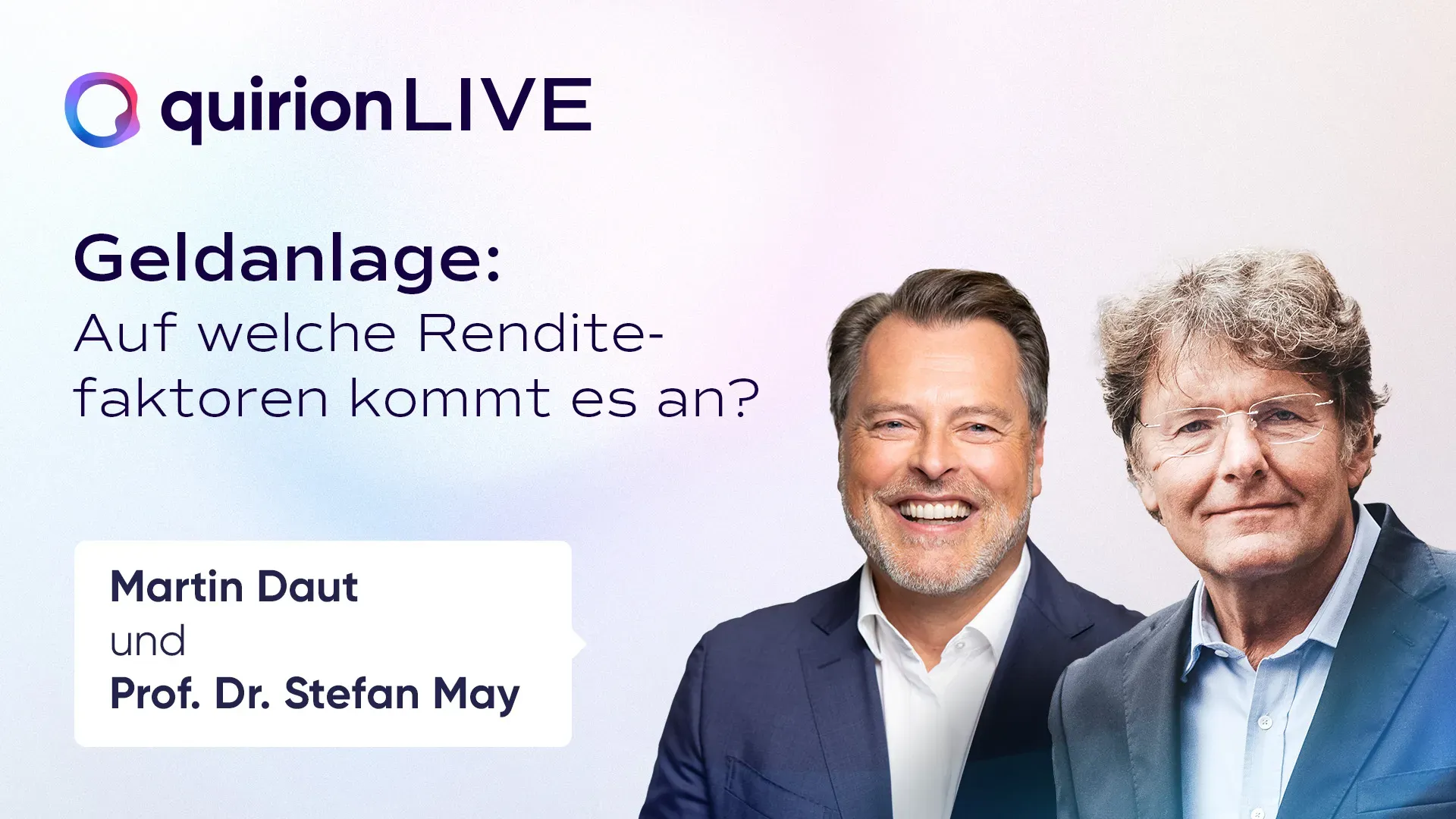 Aufzeichnung: quirion LIVE am 26.10.2023